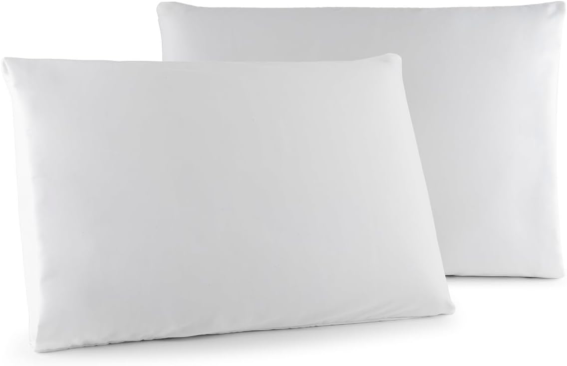 Kit 02 Fronhas Classic Tecido Percal 400 Fios 70x50 cm Antiácaro, Anti-pilling com Toque Macio - Branco